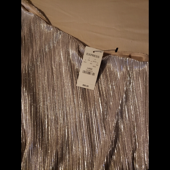 Express one shoulder dress in pewter (large) - Picture 2 of 9